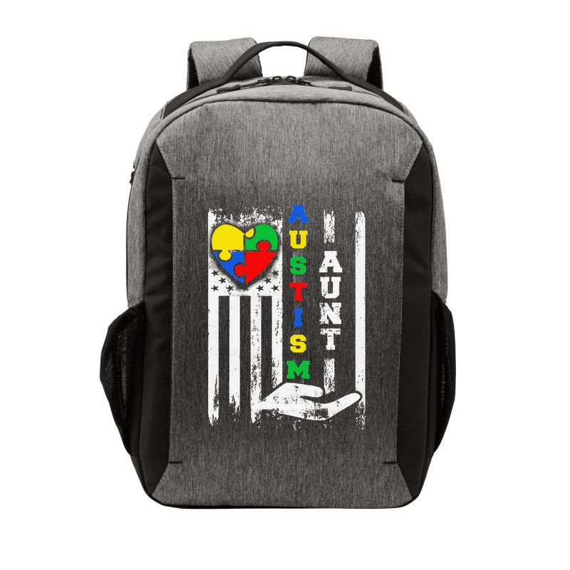 Autism Aunt US Flag Vector Backpack