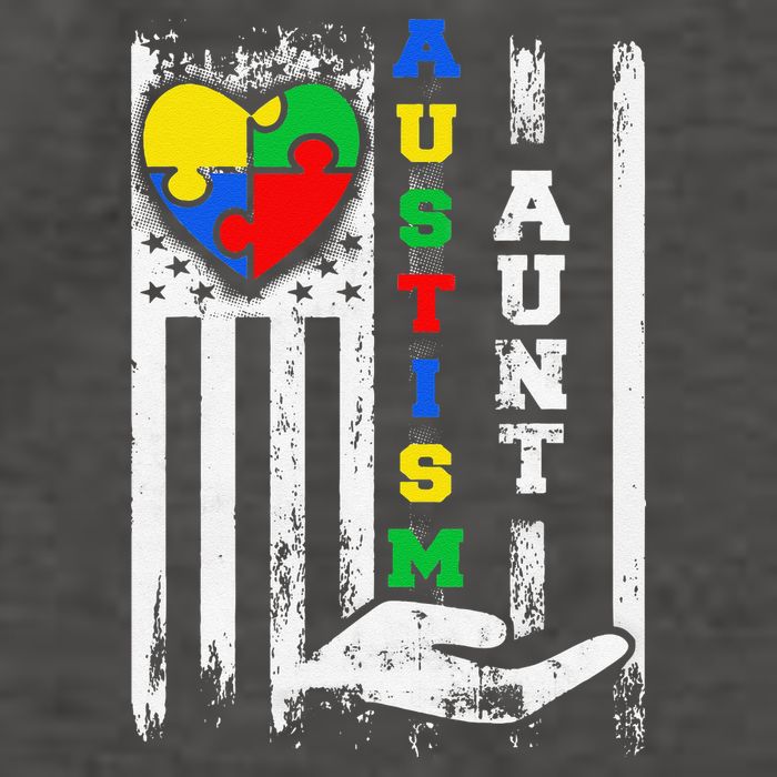 Autism Aunt US Flag Vector Backpack