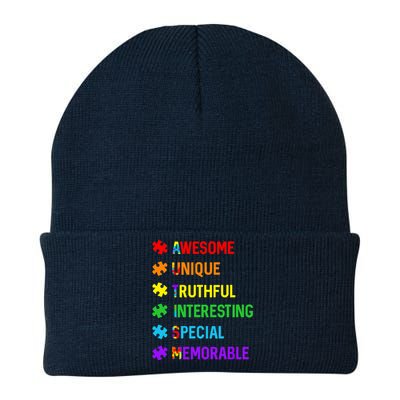 Autism Awesome Unique Special Autism Awareness Month Knit Cap Winter Beanie