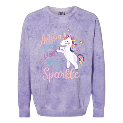 Autism Awareness Unicorn Gift Utism Mom Meaningful Gift Colorblast Crewneck Sweatshirt