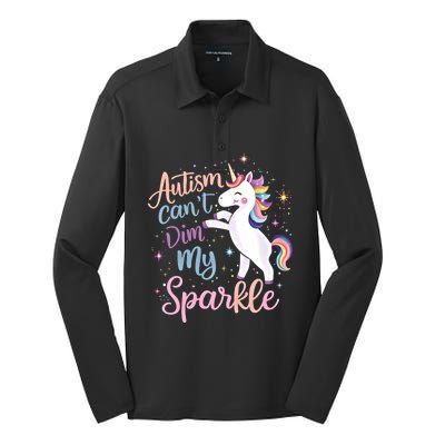 Autism Awareness Unicorn Gift Utism Mom Meaningful Gift Silk Touch Performance Long Sleeve Polo