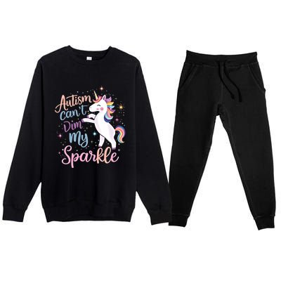 Autism Awareness Unicorn Gift Utism Mom Meaningful Gift Premium Crewneck Sweatsuit Set