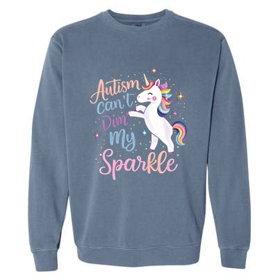 Autism Awareness Unicorn Gift Utism Mom Meaningful Gift Garment-Dyed Sweatshirt