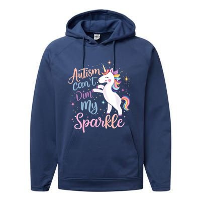 Autism Awareness Unicorn Gift Utism Mom Meaningful Gift Performance Fleece Hoodie