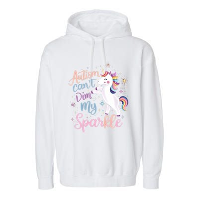 Autism Awareness Unicorn Gift Utism Mom Meaningful Gift Garment-Dyed Fleece Hoodie