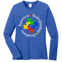 Autism Awareness Understanding Acceptance Puzzle Piece Gift Ladies Long Sleeve Shirt