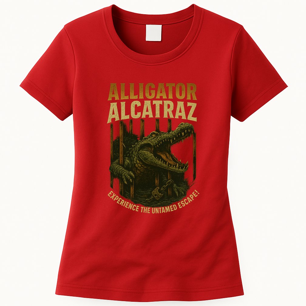 Alligator Alcatraz Untamed Escape Womens T-Shirt