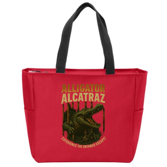 Alligator Alcatraz Untamed Escape Zip Tote Bag