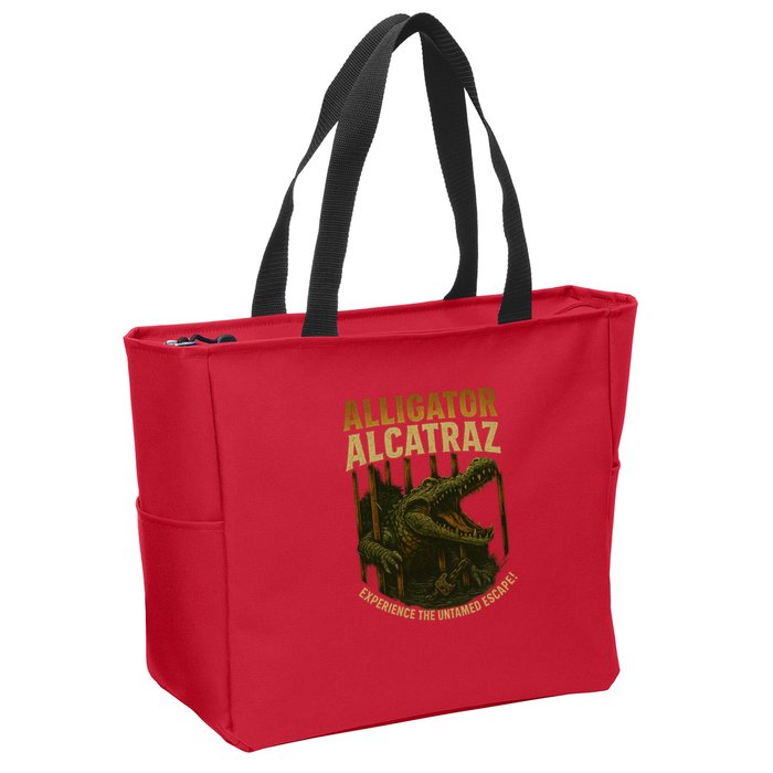 Alligator Alcatraz Untamed Escape Zip Tote Bag