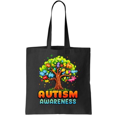 Autism Accept Understand Love Autism Awareness Tree Teacher Bag