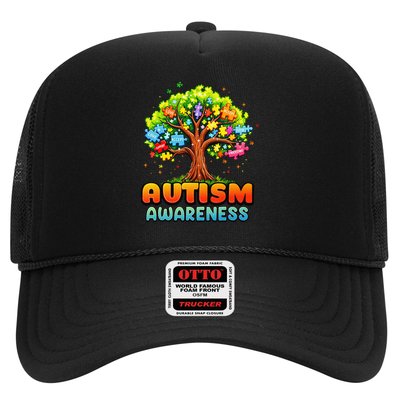 Autism Accept Understand Love Autism Awareness Tree Teacher Trucker Hat