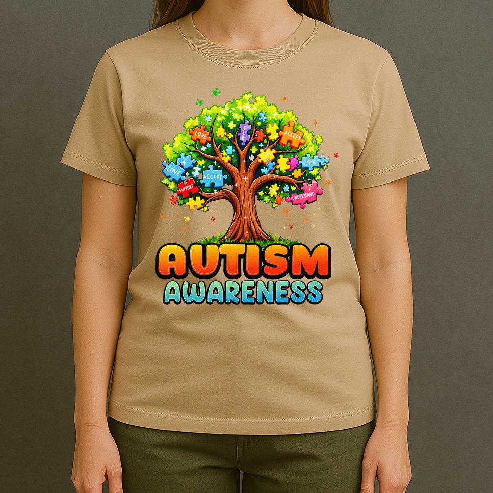 Autism Accept Understand Love Autism Awareness Tree Teacher T-Shirt