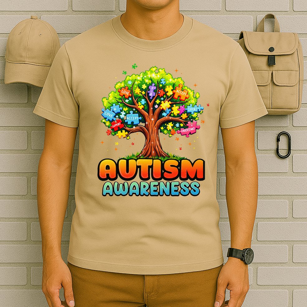Autism Accept Understand Love Autism Awareness Tree Teacher T-Shirt