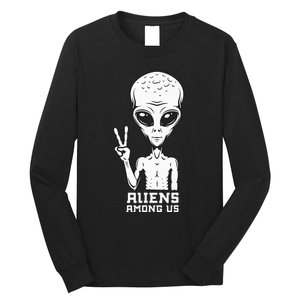 Aliens Among Us Space Astronaut Extraterrestrial Long Sleeve Shirt