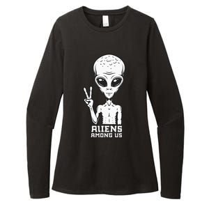 Aliens Among Us Space Astronaut Extraterrestrial Womens CVC Long Sleeve Shirt