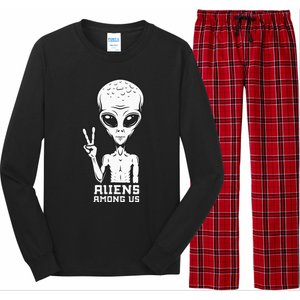 Aliens Among Us Space Astronaut Extraterrestrial Long Sleeve Pajama Set