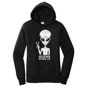 Aliens Among Us Space Astronaut Extraterrestrial Women's Pullover Hoodie