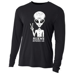 Aliens Among Us Space Astronaut Extraterrestrial Cooling Performance Long Sleeve Crew