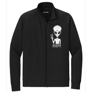 Aliens Among Us Space Astronaut Extraterrestrial Stretch Full-Zip Cadet Jacket