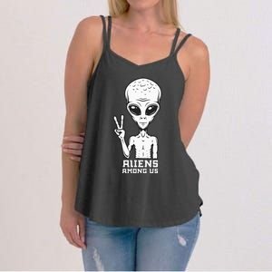 Aliens Among Us Space Astronaut Extraterrestrial Women's Strappy Tank