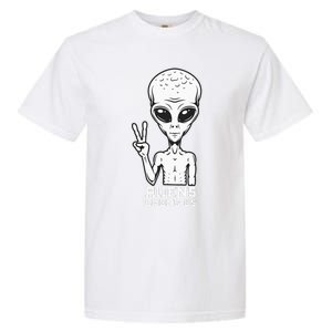 Aliens Among Us Space Astronaut Extraterrestrial Garment-Dyed Heavyweight T-Shirt