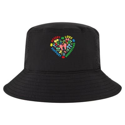 Autism Accept Understand Love Support Autism Awareness Cool Comfort Performance Bucket Hat