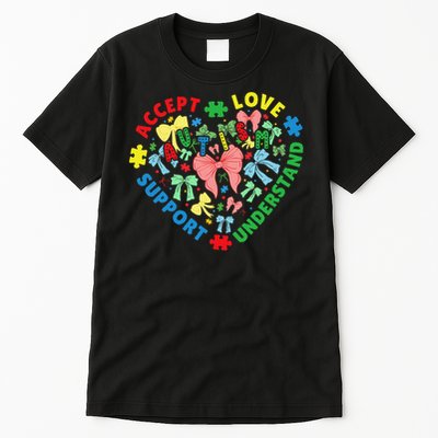 Autism Accept Understand Love Support Autism Awareness Tall T-Shirt