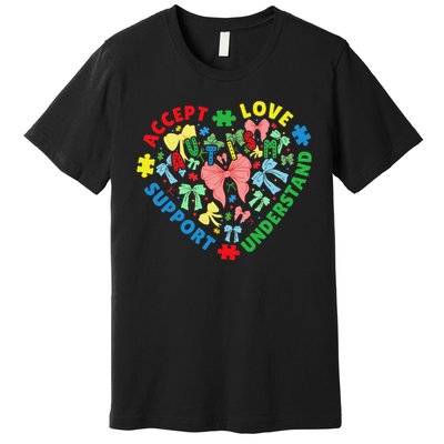 Autism Accept Understand Love Support Autism Awareness Premium T-Shirt