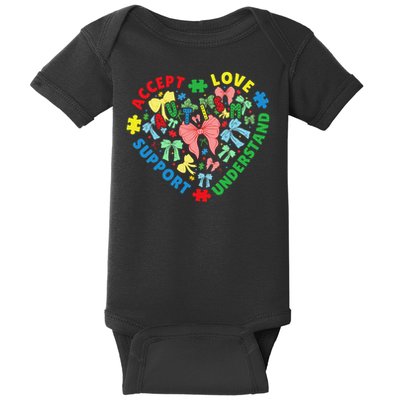 Autism Accept Understand Love Support Autism Awareness Baby Bodysuit