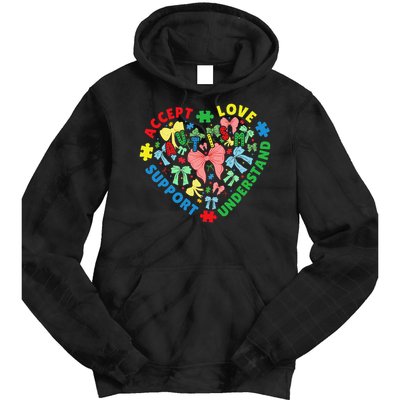 Autism Accept Understand Love Support Autism Awareness Tie Dye Hoodie