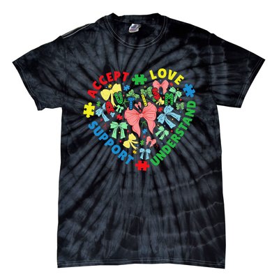 Autism Accept Understand Love Support Autism Awareness Tie-Dye T-Shirt