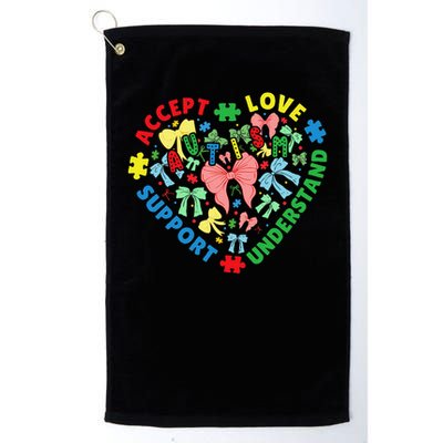 Autism Accept Understand Love Support Autism Awareness Golf Towel