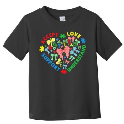 Autism Accept Understand Love Support Autism Awareness Toddler T-Shirt