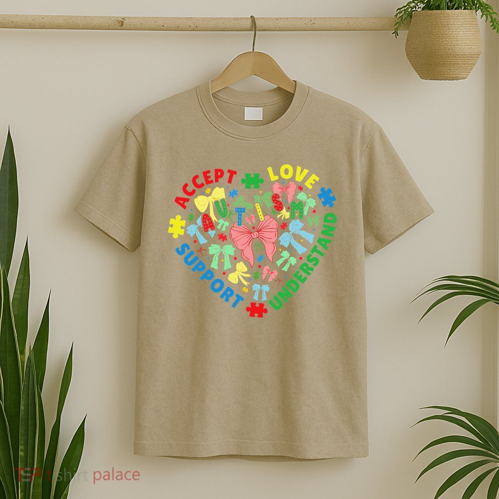 Autism Accept Understand Love Support Autism Awareness T-Shirt