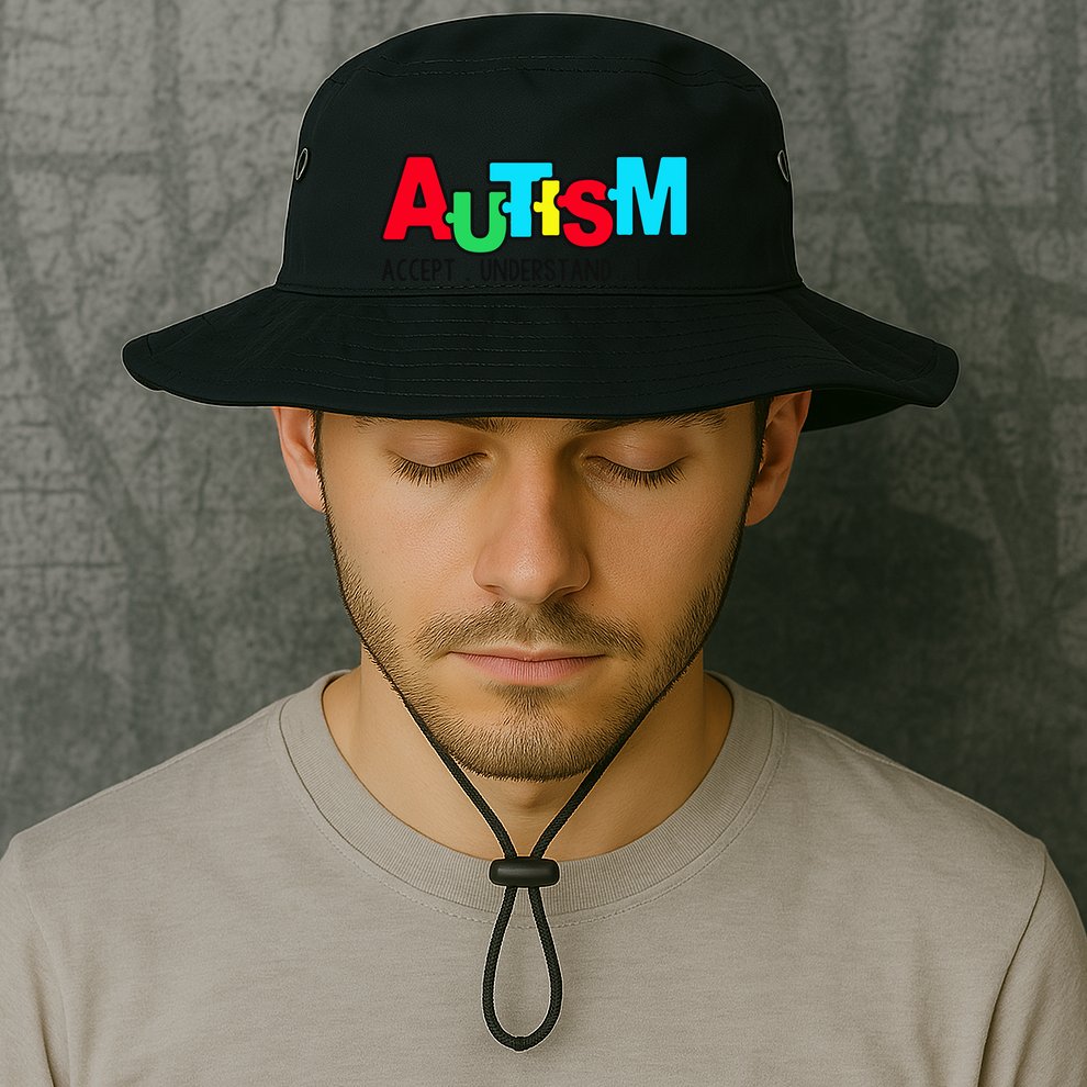 Autism, Accept Understand Love, Autism Awareness Bucket Hat