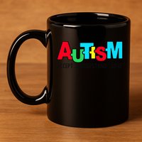 Autism, Accept Understand Love, Autism Awareness 11oz C Handle Ceramic Mug