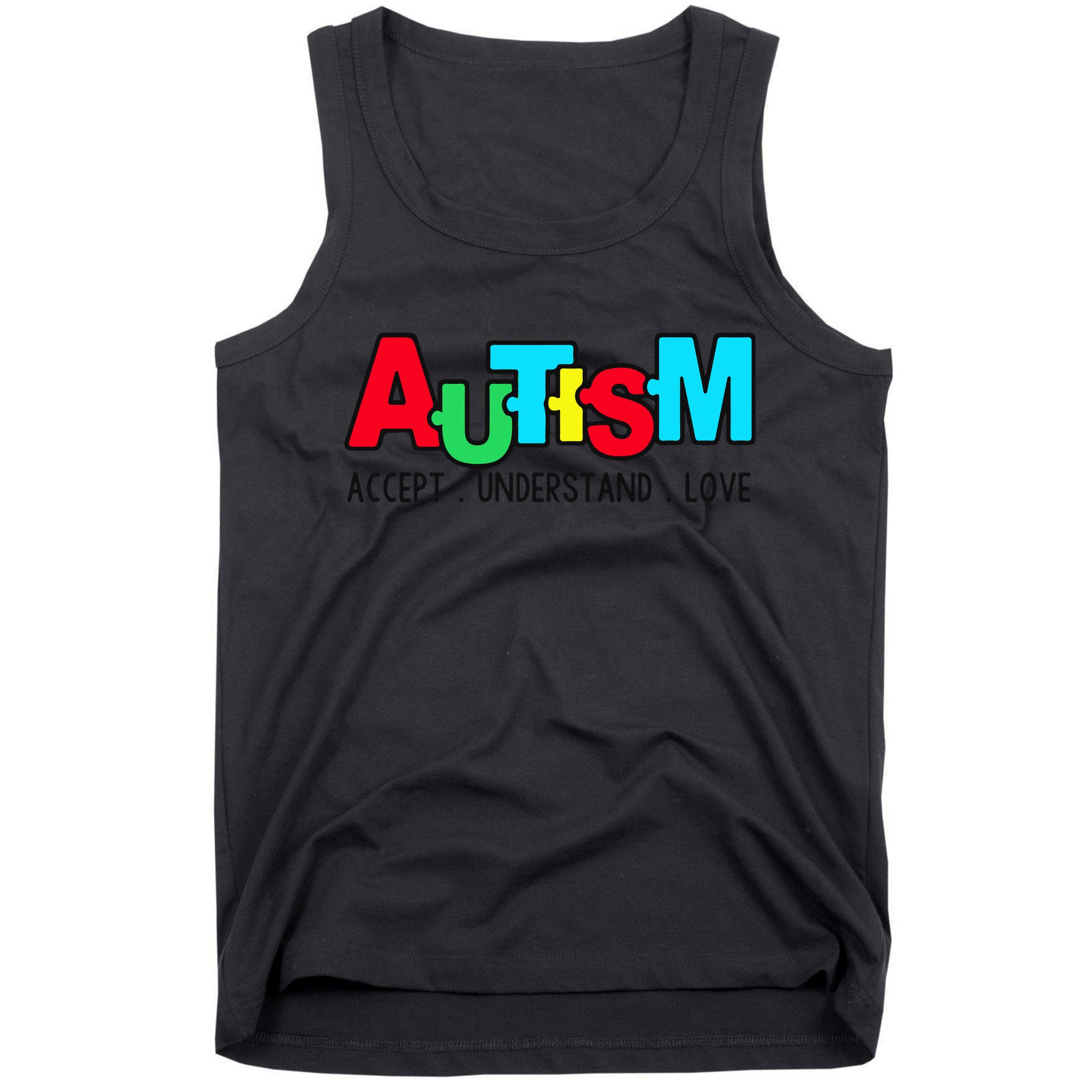 Autism, Accept Understand Love, Autism Awareness Tank Top