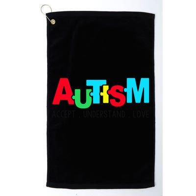 Autism, Accept Understand Love, Autism Awareness Golf Towel