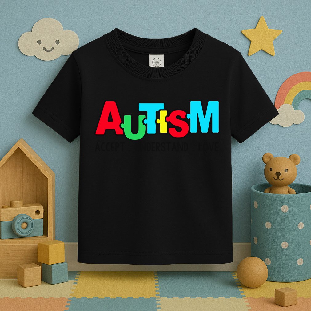 Autism, Accept Understand Love, Autism Awareness Toddler T-Shirt