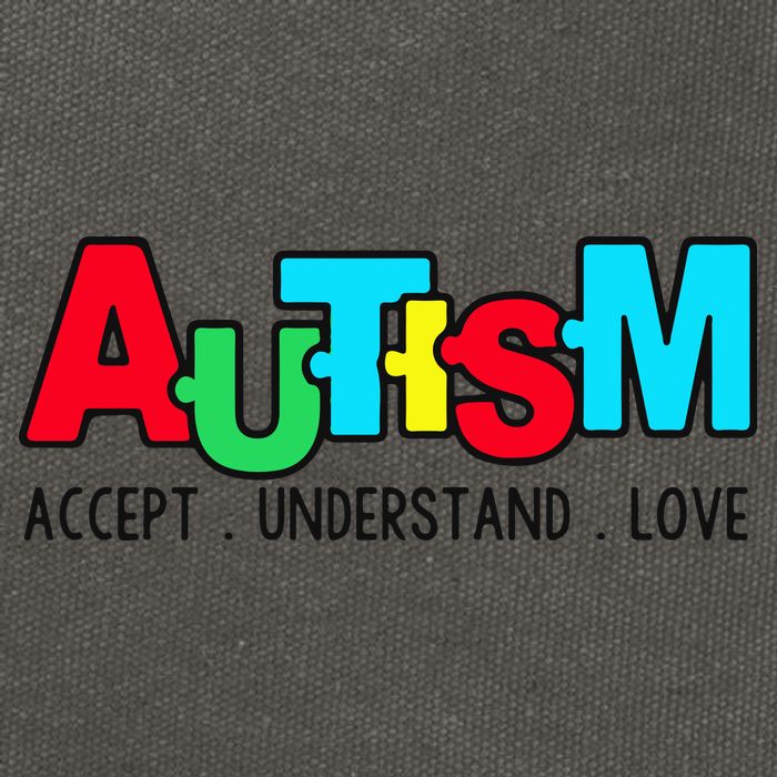 Autism, Accept Understand Love, Autism Awareness Cotton Canvas Backpack