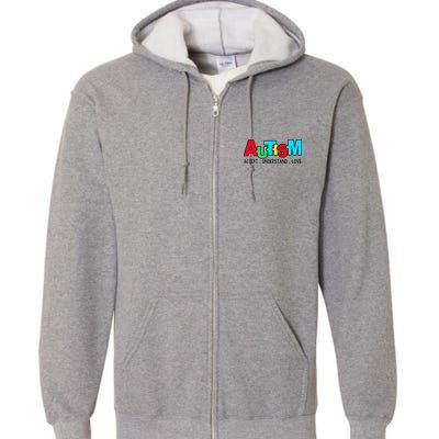 Autism, Accept Understand Love, Autism Awareness Full Zip Hoodie