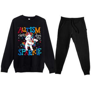 Autism Awareness Unicorn For Autism Mom Girl Premium Crewneck Sweatsuit Set