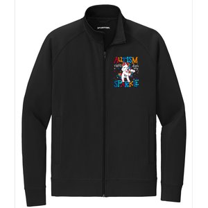 Autism Awareness Unicorn For Autism Mom Girl Stretch Full-Zip Cadet Jacket