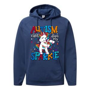 Autism Awareness Unicorn For Autism Mom Girl Performance Fleece Hoodie