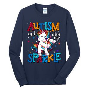 Autism Awareness Unicorn For Autism Mom Girl Tall Long Sleeve T-Shirt