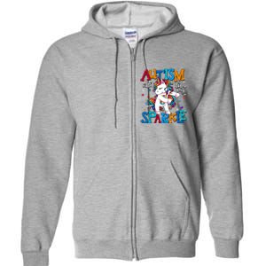 Autism Awareness Unicorn For Autism Mom Girl Full Zip Hoodie