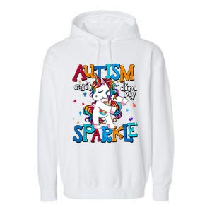 Autism Awareness Unicorn For Autism Mom Girl Garment-Dyed Fleece Hoodie