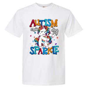 Autism Awareness Unicorn For Autism Mom Girl Garment-Dyed Heavyweight T-Shirt