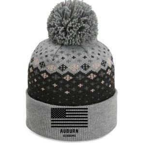 Auburn Alabama Usa American Flag Patriotic The Baniff Cuffed Pom Beanie