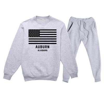 Auburn Alabama Usa American Flag Patriotic Premium Crewneck Sweatsuit Set